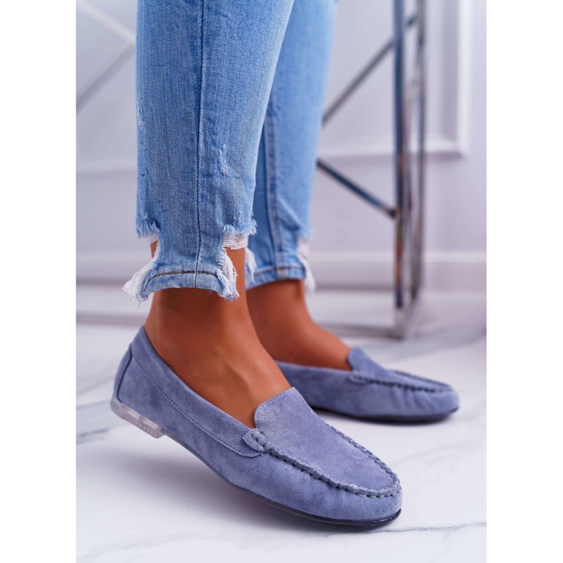 Mocasines Mujer Sergio Leone Suede Celeste Winted azul 1 Mocasines Mujer Sergio Leone Suede Celeste Winted azul 1