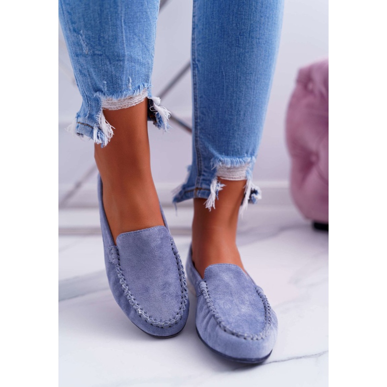 Mocasines Mujer Sergio Leone Suede Celeste Winted azul 2 Mocasines Mujer Sergio Leone Suede Celeste Winted azul 2