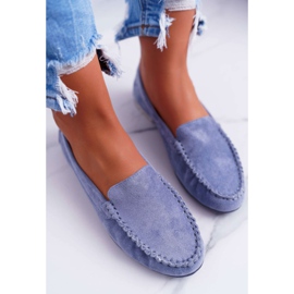 Mocasines Mujer Sergio Leone Suede Celeste Winted azul 5