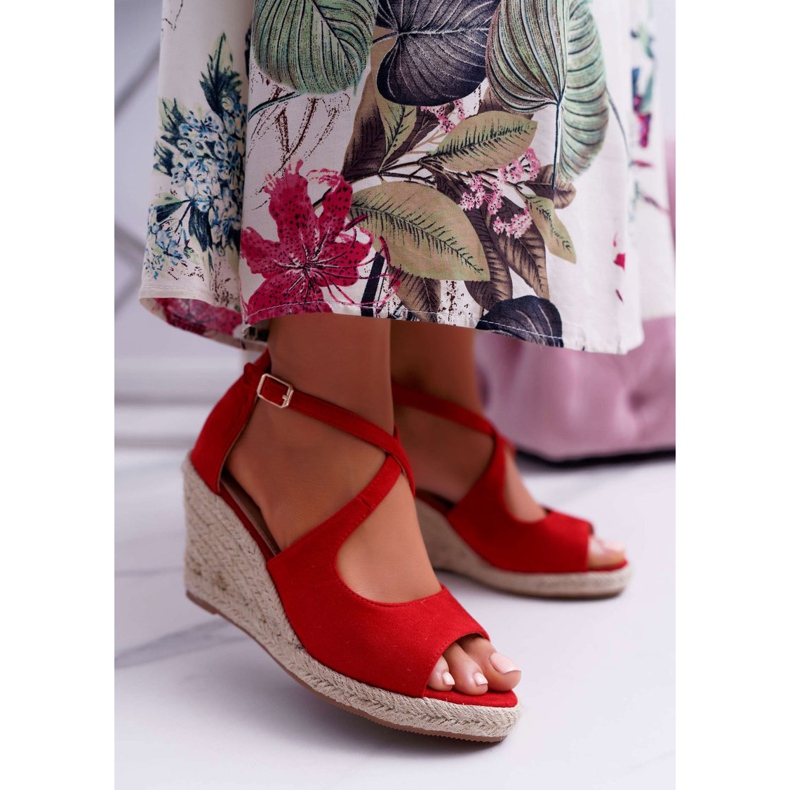 BUGO Sandalias De Mujer Con Alpargatas Red Margus rojo 1 BUGO Sandalias De Mujer Con Alpargatas Red Margus rojo 1