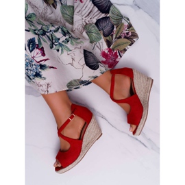 BUGO Sandalias De Mujer Con Alpargatas Red Margus rojo 5