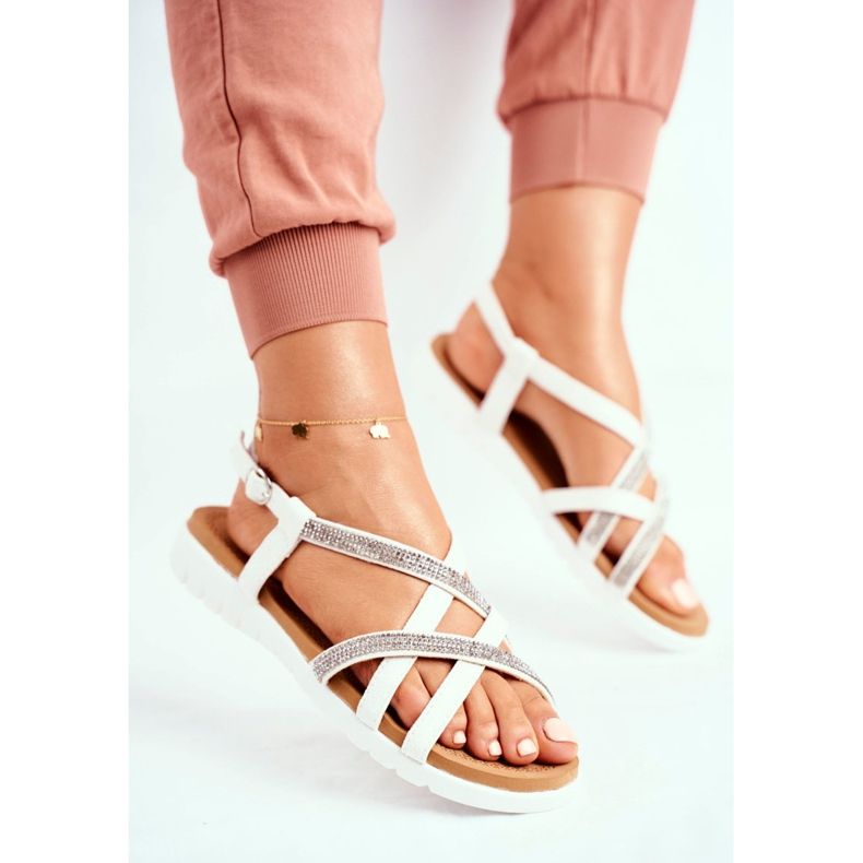 Sandalias Mujer Lu Boo Con Zirconia Cúbica 406-6 Blanco Feen 2 Sandalias Mujer Lu Boo Con Zirconia Cúbica 406-6 Blanco Feen 2