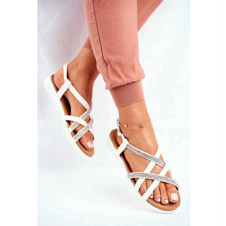 Sandalias Mujer Lu Boo Con Zirconia Cúbica 406-6 Blanco Feen 1 Sandalias Mujer Lu Boo Con Zirconia Cúbica 406-6 Blanco Feen 1