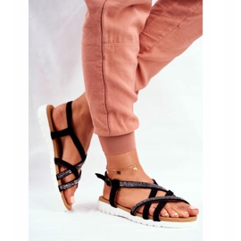 Sandalias de Mujer Lu Boo con Zirconia Cúbica 406-6 Negro Feen 1 Sandalias de Mujer Lu Boo con Zirconia Cúbica 406-6 Negro Feen 1