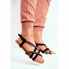 Sandalias de Mujer Lu Boo con Zirconia Cúbica 406-6 Negro Feen 2 Sandalias de Mujer Lu Boo con Zirconia Cúbica 406-6 Negro Feen 2