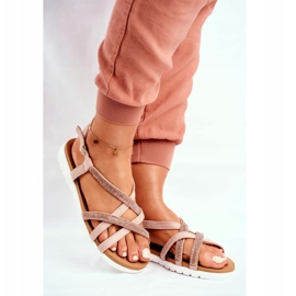 Sandalias de Mujer Lu Boo con Zirconia Cúbica 406-6 Rose Gold Feen rosado amarillo 1
