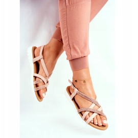 Sandalias de Mujer Lu Boo con Zirconia Cúbica 406-6 Rose Gold Feen rosado amarillo 3