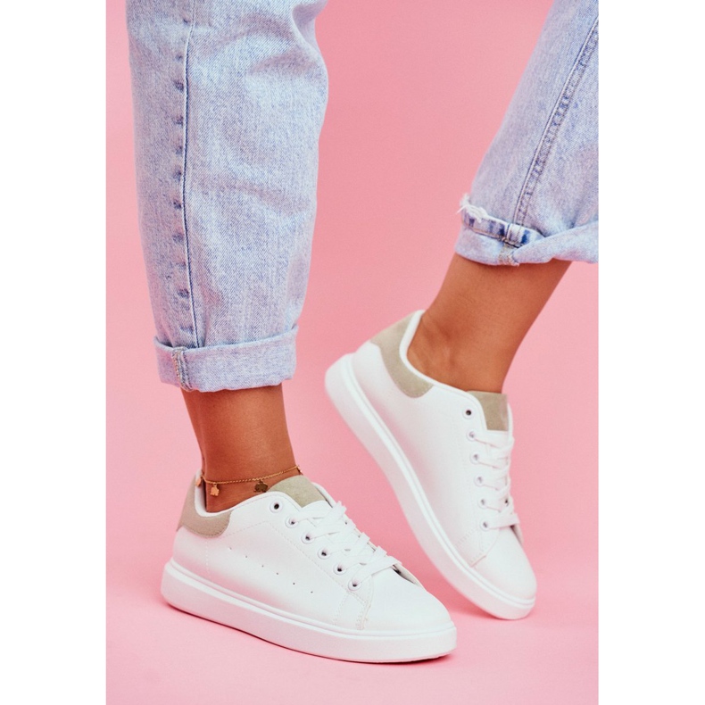 SEA Zapatillas Deportivas de Mujer Blancas con Tacón Verde Milly blanco 1