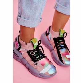 Zapatos deportivos de mujer Big Star de Daniel Lopez FF274A581 rosado multicolor 5