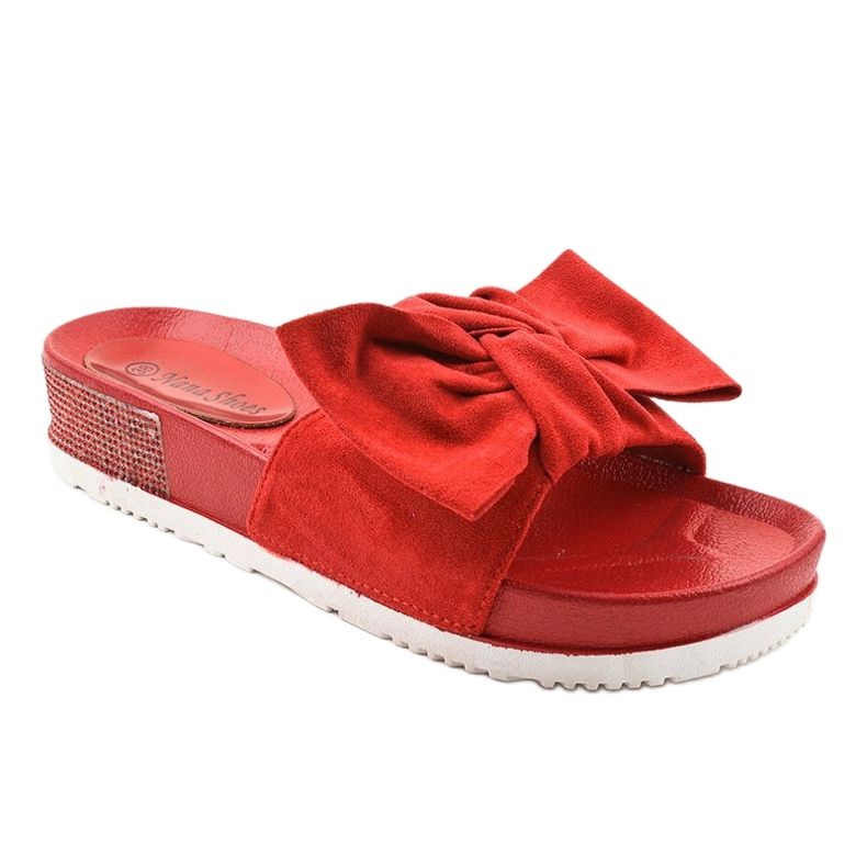 Zapatillas casual rojas con lazo LW-10 rojo 1 Zapatillas casual rojas con lazo LW-10 rojo 1