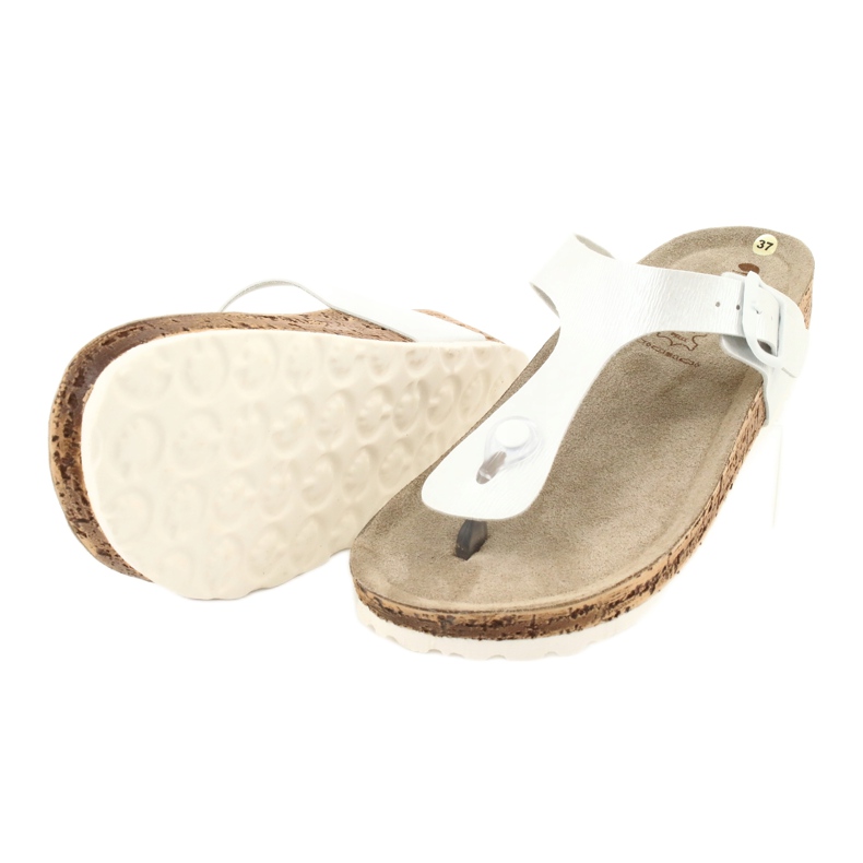 Chanclas anatómicas de mujer Anatomical Inblu NM020 blanco 3