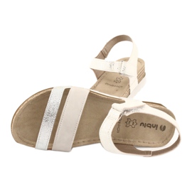 Sandalias con aplicación de piel Inblu Argento OF019 blanco gris 4 Sandalias con aplicación de piel Inblu Argento OF019 blanco gris 4
