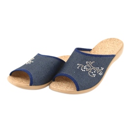 Zapatos de mujer befado pu 254D107 azul marino 3