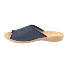 Zapatos de mujer befado pu 254D107 azul marino 2