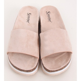 Pantuflas beige de mujer CK184P Beige 3