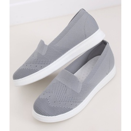 Gris Zapatillas grises de mujer ZK069 Grigio 2