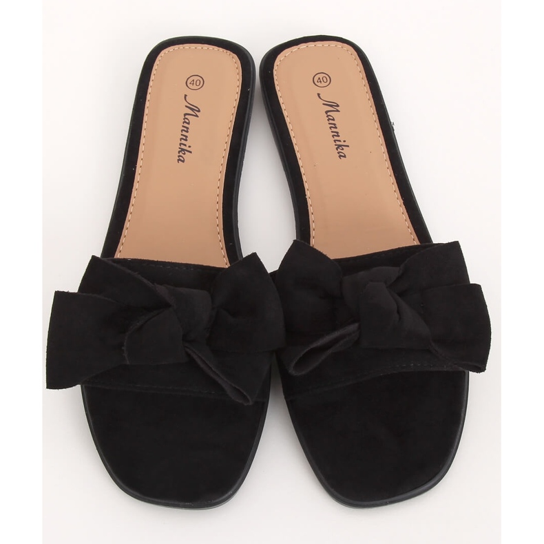 Pantuflas negras de mujer negras WL1607 Black negro 2 Pantuflas negras de mujer negras WL1607 Black negro 2