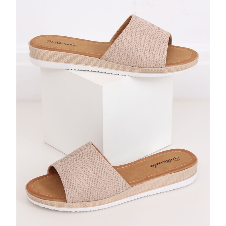 Pantuflas beige de mujer BQ-66 Beige 1