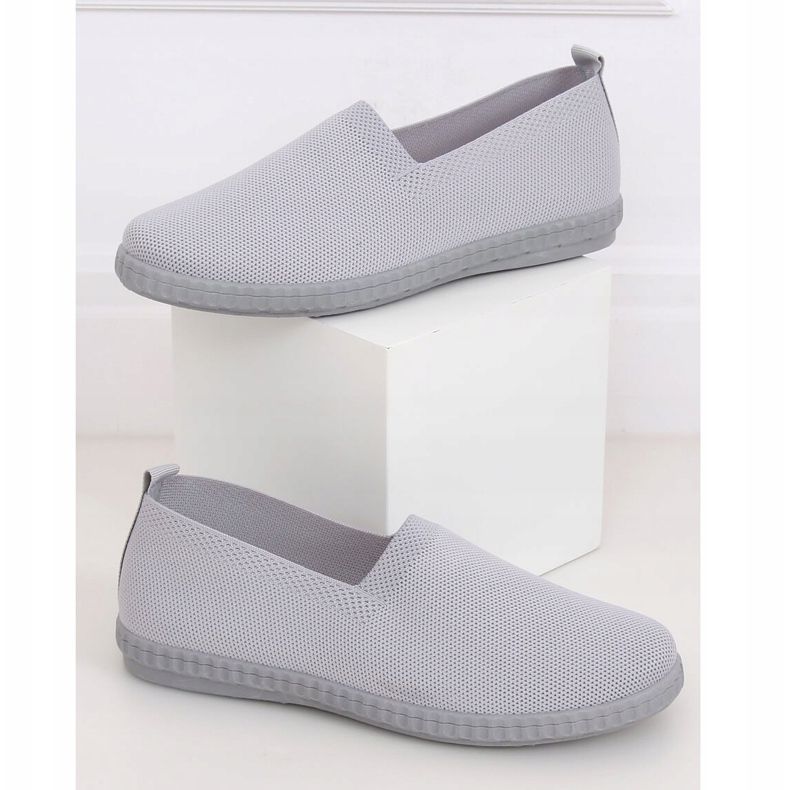 Gris Zapatillas grises de mujer ZK118 Grigio 1