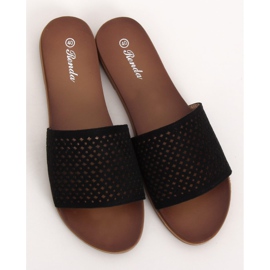 Pantuflas caladas negras 620-63 Negra negro 1