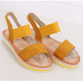 Sandalias mujer miel E008 Amarillo 1