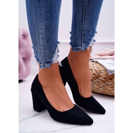 FRJ De Mujer Zapatos De Salón Con Tacón Ante Negro Femmini 3