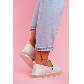 Alpargatas de Mujer, Suela Trenzada Plata Big Star FF274A514 gris 4