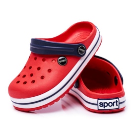Zapatillas para niño, niña, niño, cocodrilos rojos azul marino 2