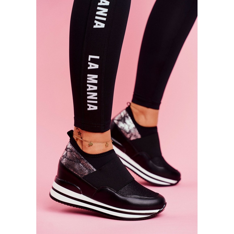 Zapatos deportivos sin cordones para mujer, negro Cold Play 1