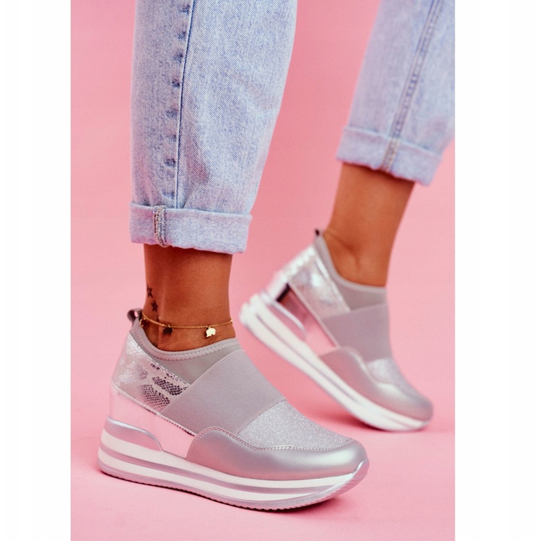 Zapatos deportivos sin cordones para mujer, gris Cold Play 2