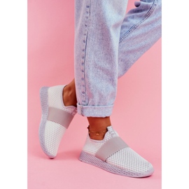 SEA Zapatos sin cordones deportivos para mujer gris claro La Fiesta 3