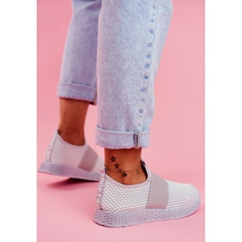 SEA Zapatos sin cordones deportivos para mujer gris claro La Fiesta 4