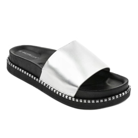 Pantuflas plateadas CH-107 gris 1