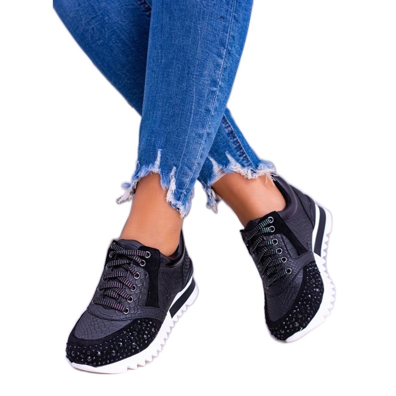 Zapatillas Deportivas Mujer Negras Con Lentejuelas Lu Boo Infinitiale negro 1 Zapatillas Deportivas Mujer Negras Con Lentejuelas Lu Boo Infinitiale negro 1