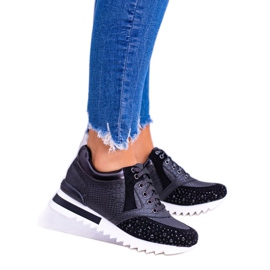 Zapatillas Deportivas Mujer Negras Con Lentejuelas Lu Boo Infinitiale negro 2 Zapatillas Deportivas Mujer Negras Con Lentejuelas Lu Boo Infinitiale negro 2