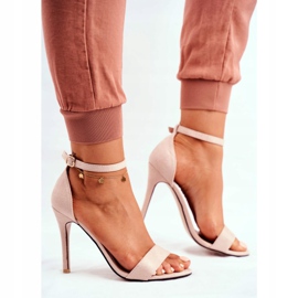 PS1 Sandalias De Mujer Con Tacón Alto Ante ecológico Beige Liberty 2