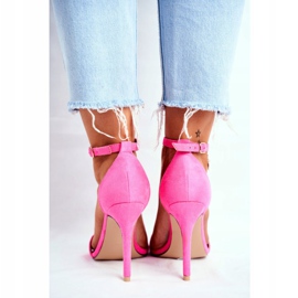 SEA Sandalias De Mujer Con Tacón Alto Ante Ecológico Fucsia Liberty rosado 2