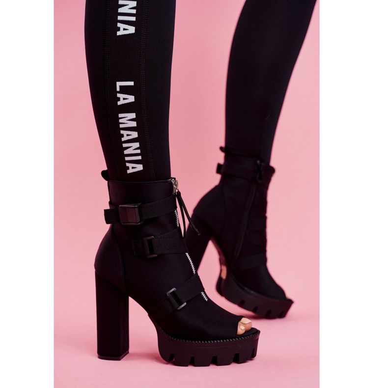 PS1 Botines de Mujer Punta Abierta Gladios Negras negro 2 PS1 Botines de Mujer Punta Abierta Gladios Negras negro 2