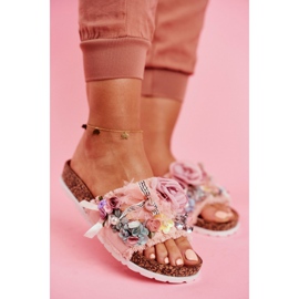 SEA Pantuflas de Mujer con Flores Rosa Enrissa rosado 1 SEA Pantuflas de Mujer con Flores Rosa Enrissa rosado 1