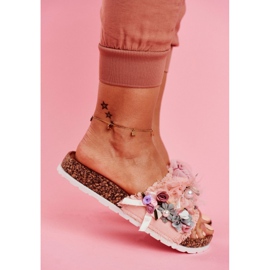 SEA Pantuflas de Mujer con Flores Rosa Enrissa rosado 4