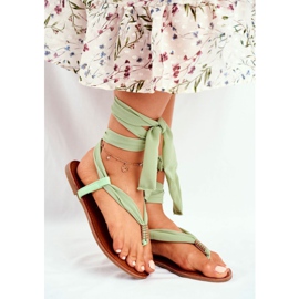 FS1 Sandalias Mujer Chanclas Atadas Verde Derryl 1 FS1 Sandalias Mujer Chanclas Atadas Verde Derryl 1