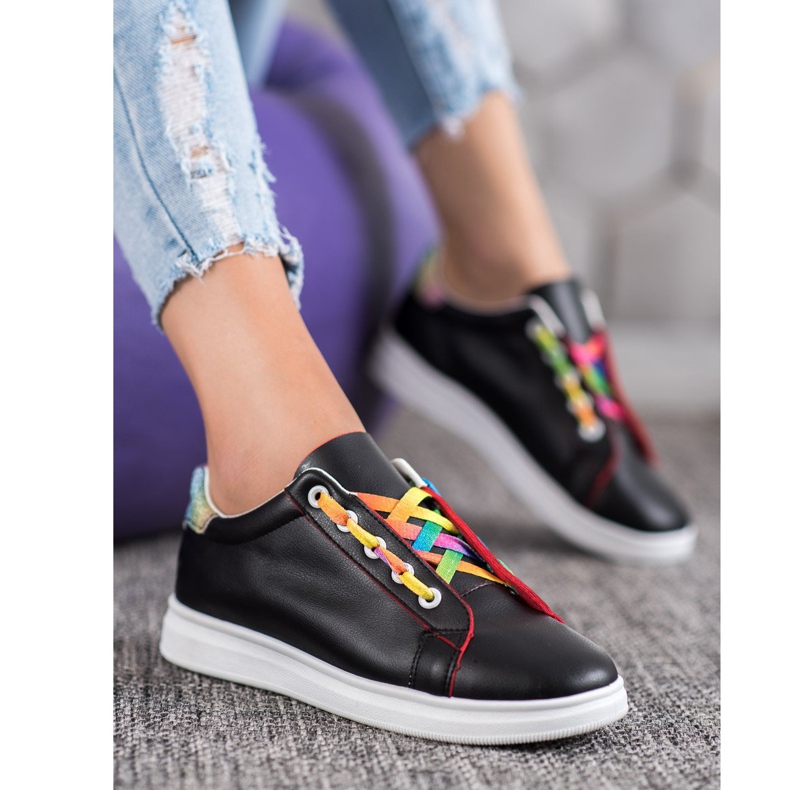 SHELOVET Calzado deportivo de moda negro 1