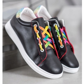 SHELOVET Calzado deportivo de moda negro 3