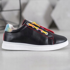 SHELOVET Calzado deportivo de moda negro 5