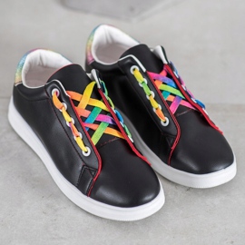 SHELOVET Calzado deportivo de moda negro 6