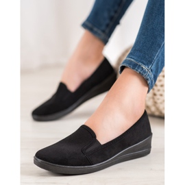 SHELOVET Zapatos de gamuza sin cordones negro 3