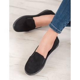 SHELOVET Zapatos de gamuza sin cordones negro 4