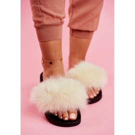 SEA Pantuflas de Mujer con Piel Blanca Belmondo blanco negro 3