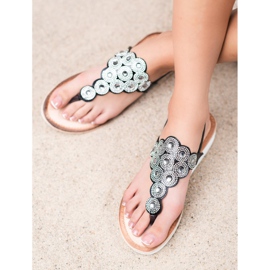 SDS Sandalias En La Plataforma Con Decoraciones negro 5