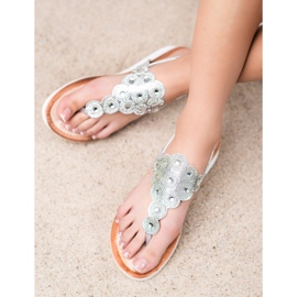 SDS Sandalias En La Plataforma Con Decoraciones gris 2